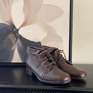 Brown Leather Ankle Boots